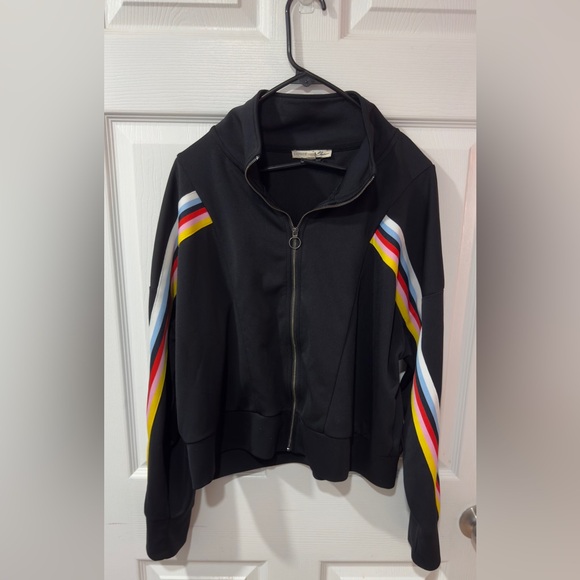 Express cropped jacket size large with rainbow accent - Picture 3 of 7